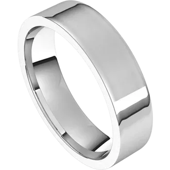 Sterling Silver 5 mm Flat Shape Light Comfort Fit Band