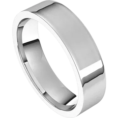 Sterling Silver 5 mm Flat Shape Light Comfort Fit Band