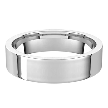 Sterling Silver 5 mm Flat Shape Light Comfort Fit Band