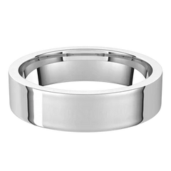 Sterling Silver 5 mm Flat Shape Light Comfort Fit Band