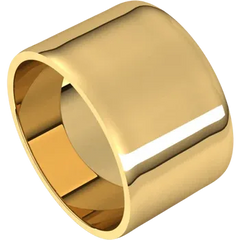 18K Yellow Gold 12 mm Ultra-Lightweight Standard Fit Flat Band