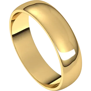 14K Classic Dome 4mm Unisex Wedding Ring 14K Gold / 5