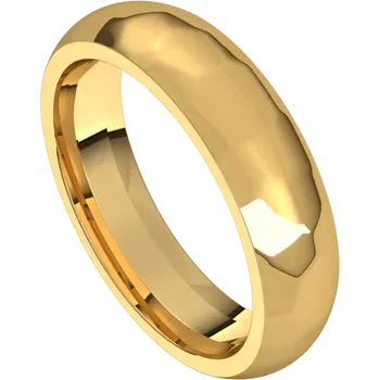 14K Classic Dome 4mm Unisex Wedding Ring 14K Gold / 5