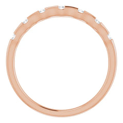 14K Gold .06 CTW Natural Diamond Stackable Ring