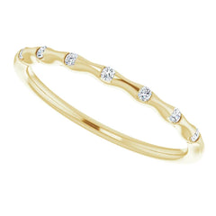 14K Gold .06 CTW Natural Diamond Stackable Ring