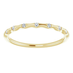 14K Gold .06 CTW Natural Diamond Stackable Ring