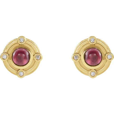Ruby and Pearl Gold-Filled Adjustable Bracelet