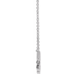 14K Gold 1/5 CTW Natural Diamond Fringe Bar 18" Necklace
