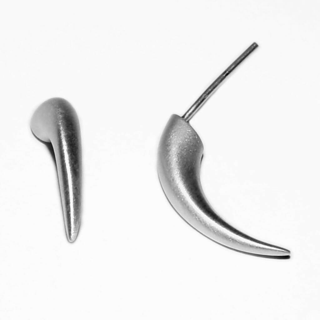 Solid Silver Spike Earrings