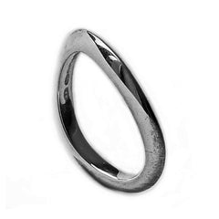 3mm Wavy Silver Shell Band