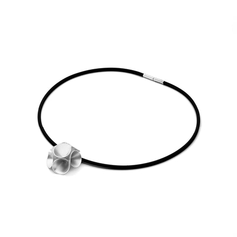 Clover Necklace Sterling Silver with Understated Matte Finish