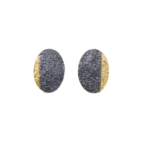 14K Gold Hexagon Earrings