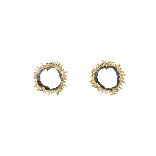 Edgy Round Spiky Earrings