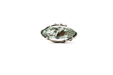 Natural Rose Cut Pear Diamond Ring