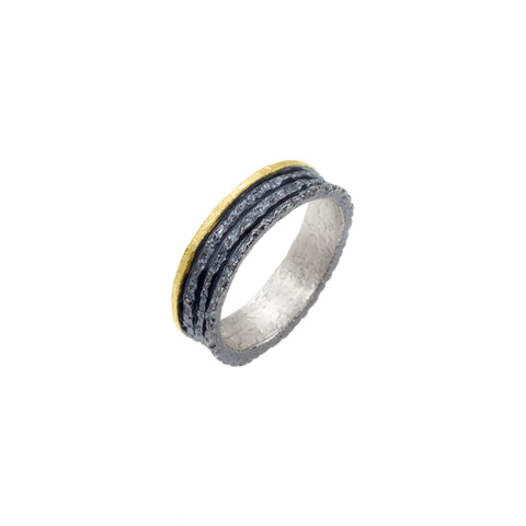 Apostolos 6.3 mm Wide Ring with diamonds