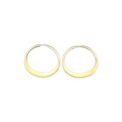 Hand Forged 18k Gold Hammered Hoops