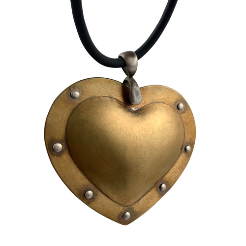 Fearless Heart Bronze Pendant