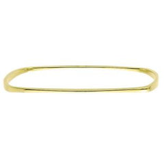 14k Gold Flat Square Bangle Bracelet