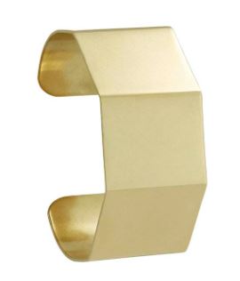 Brass Wide Angled Flat Cuff Bracelet