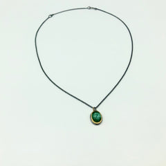 Brazilian Green Tourmaline Cabochon Necklace