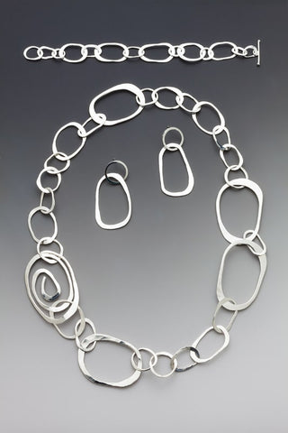 Save The Bees Woven Bracelet in Fine Silver Metal