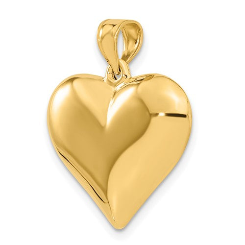 14kt Gold Puffed Heart Charm for Sale