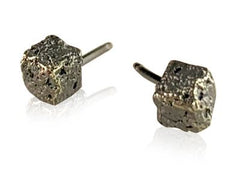 CUBE STUD - Bright or Oxidized