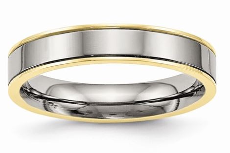 San Andreas Band 6mm Wide in Silver and 14k Gold Plating