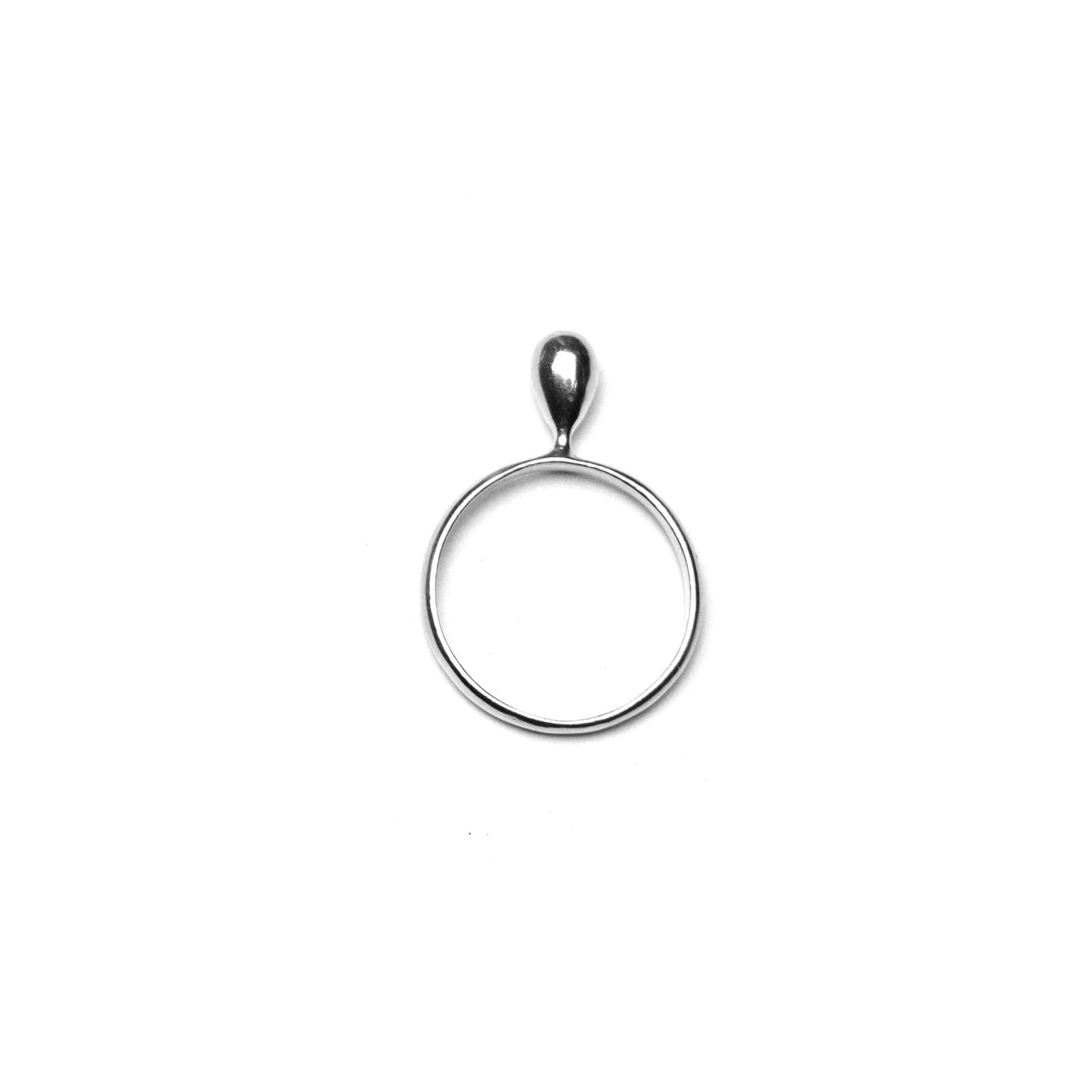 Sterling Silver Liquid Gold Vertical Drop Ring