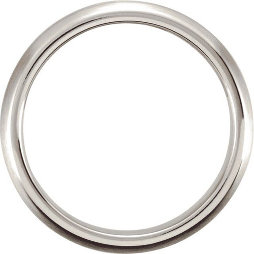 Cobalt 4 mm Domed Band with 14K Yellow Inlay