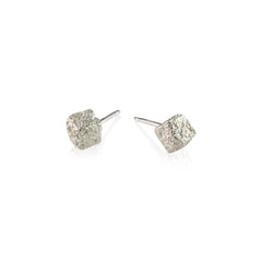 CUBE STUD - Bright or Oxidized