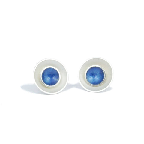 Large Enamel and Silver Target Studs - Outer Enamel