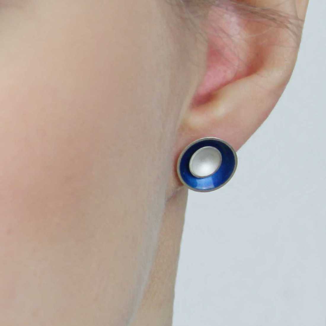 Large Enamel and Silver Target Studs - Outer Enamel