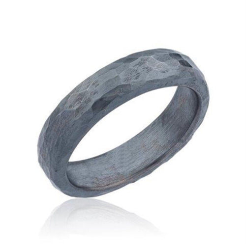 Oxidized Sterling Silver Plain "Fusion" Band