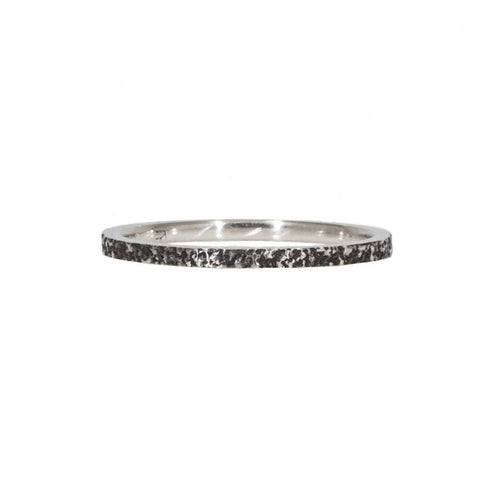 1.35mm Slim Sand Band in sterling silver