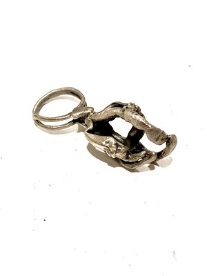 18k Ball Silver Ring