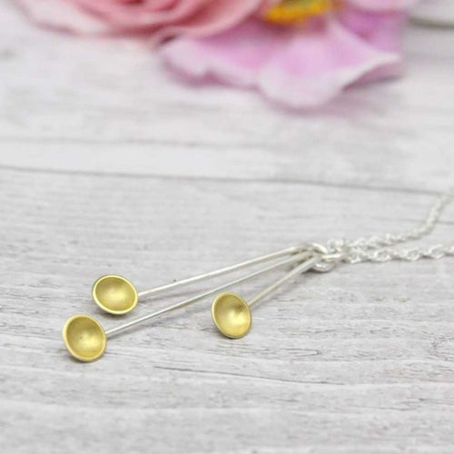 Triple Droplet with Silver and Gold-plated Pendant