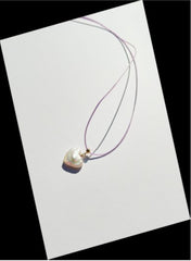 Heart Shape Pearl Necklace on Nylon String