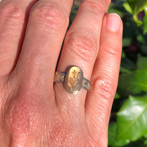 Dendritic Agate Cabochon Ring