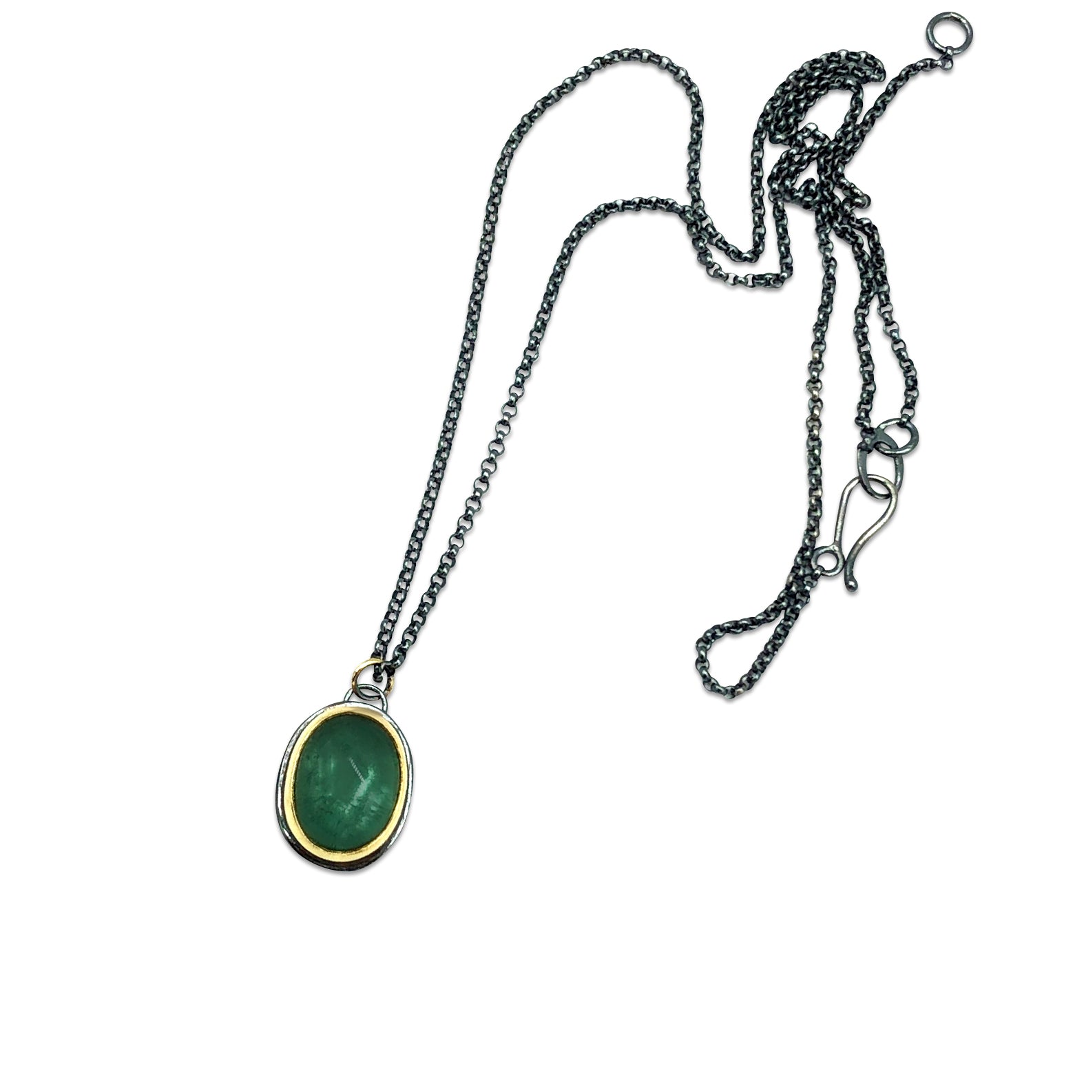 Brazilian Green Tourmaline Cabochon Necklace – Lireille