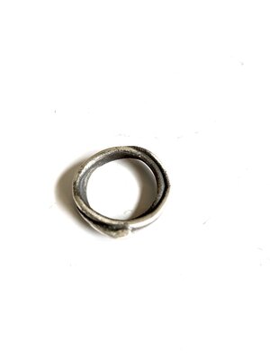 18k Ball Silver Ring