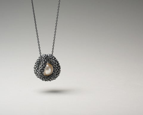 Pearl Cage Pendant Necklace