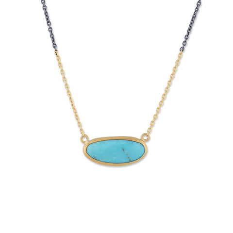 Tapered Cove Pendant with Turquoise