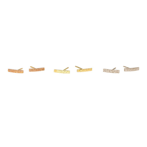 Sand Bar Post Earrings in 14k rose gold