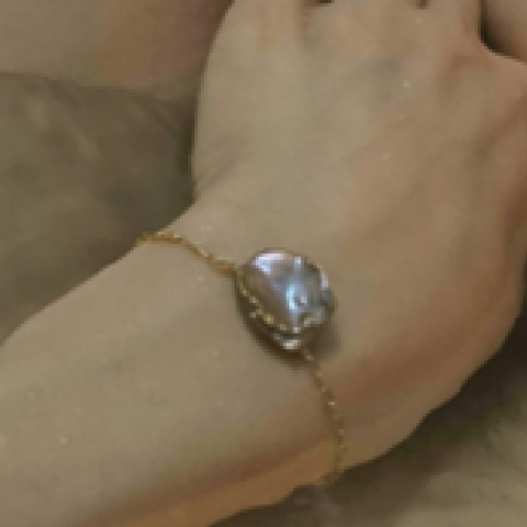 Heart Pearl Bracelet With Rare Freshwater Heart Shape Pearl