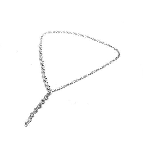 Nautilus Lariat Necklace Sterling Silver