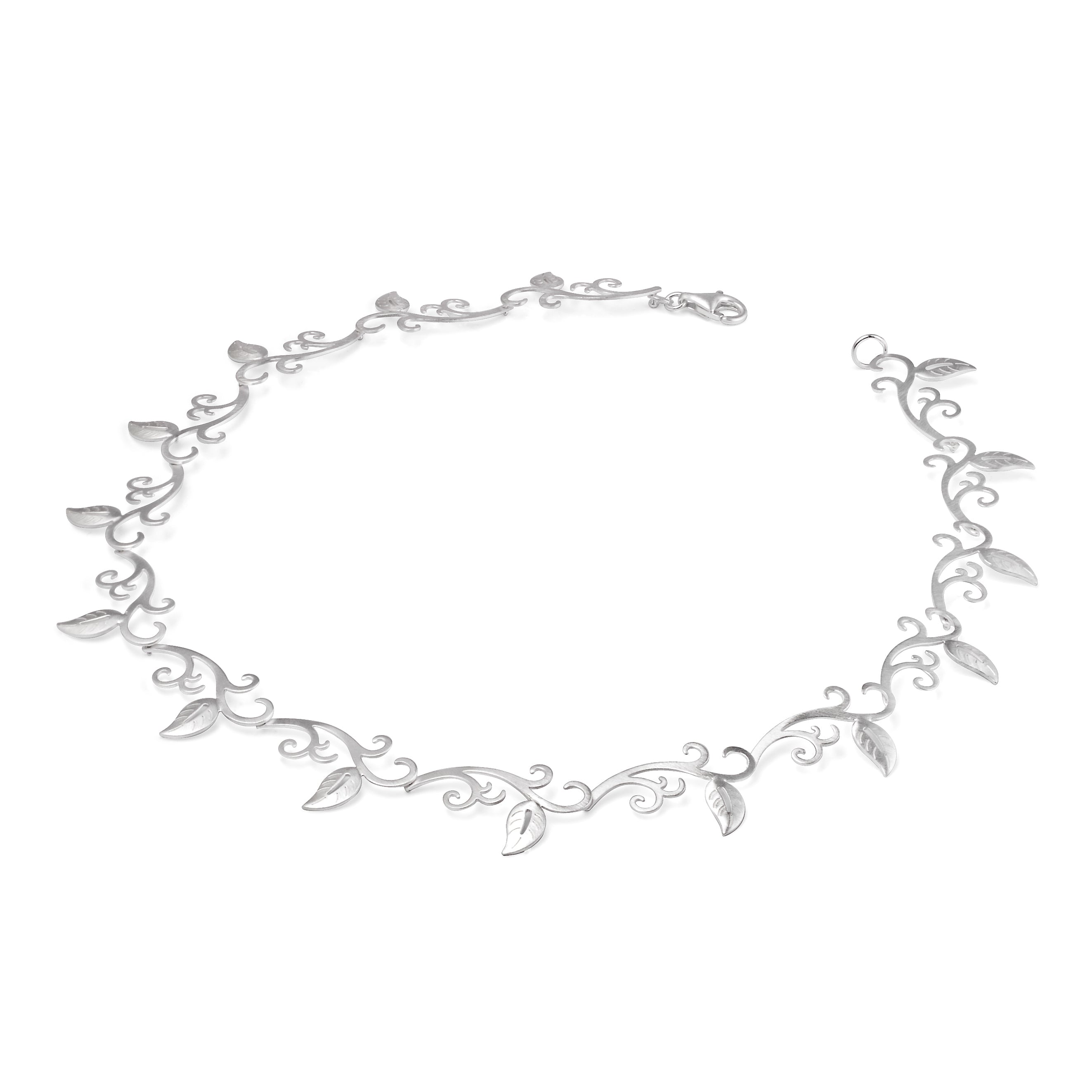 Discover Pyramid Floral Open Style Silver Bracelet