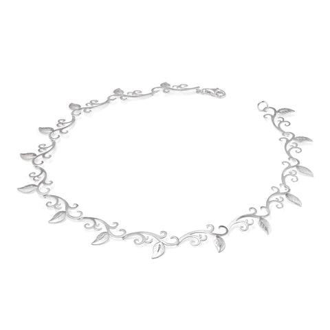 Asian Ivy Necklace in Sterling Silver