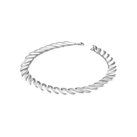 Sterling Silver Wave Necklace