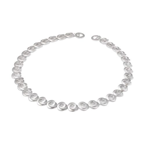 Knotted Up Necklace Sterling Silver with Understated Matte Finish